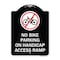 Signmission No Bike Parking on Handicap Access Ramp Heavy-Gauge Aluminum Sign, 24" x 18", BW-1824-23855 A-DES-BW-1824-23855 - alternate 1